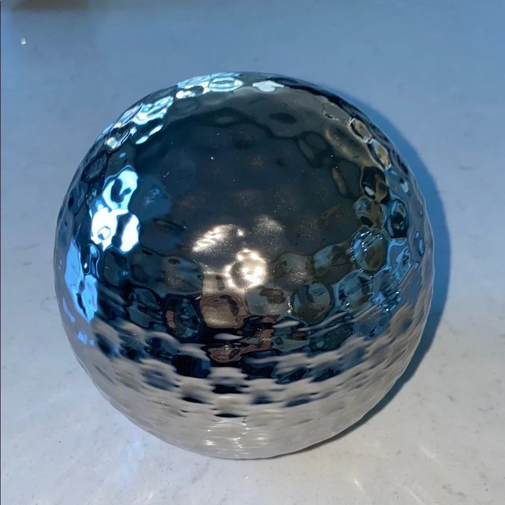 Silver Hammered‎ Decorative Sphere